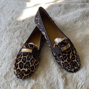 Coach Leopard Print Moccasin Loafers
